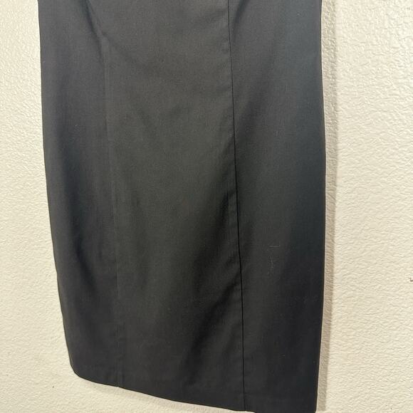 Vintage Y2K Gap Dress Women Size 1 Small Black Sheath Mini Office Siren Career - Picture 4 of 10